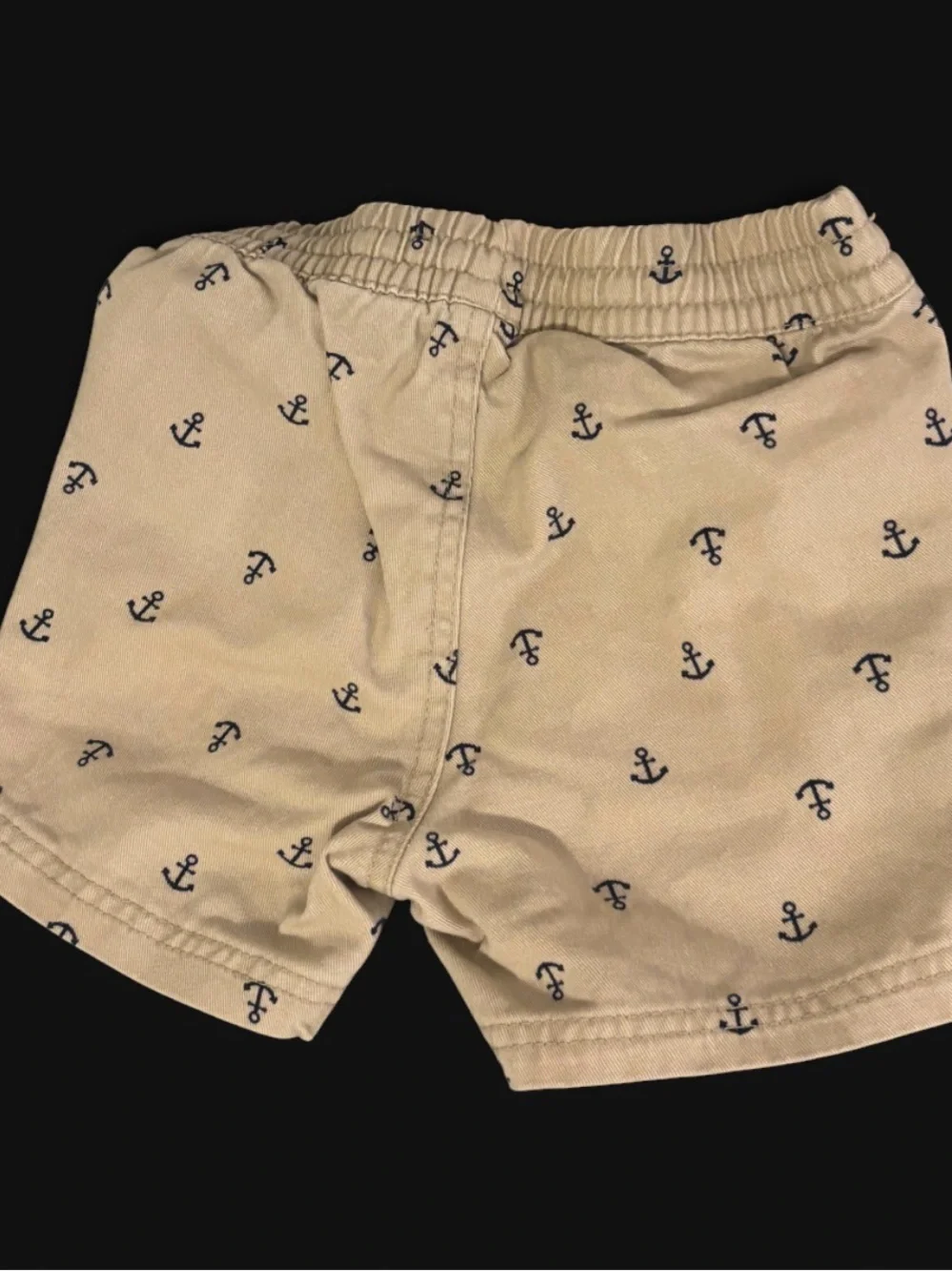 Old Navy Beige Shorts with Navy Anchor Print